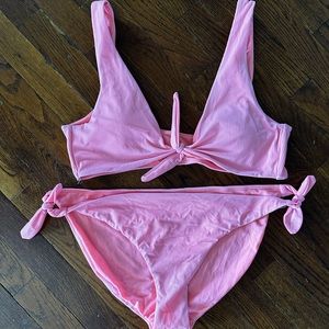 Hot pink 2 piece swim suit